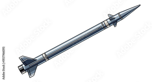 Detailed Illustration of a Rocket.