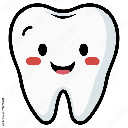 The happy molar a harmonious fusion of friendly silhouettes and dental patterns