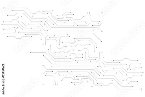 Abstract futuristic circuit board Illustration, Circuit board with various technology elements. Circuit board pattern for technology background. Vector illustration