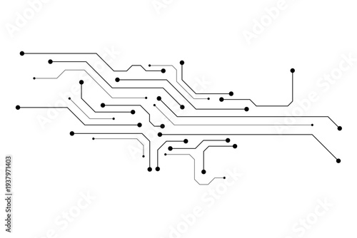 Abstract futuristic circuit board Illustration, Circuit board with various technology elements. Circuit board pattern for technology background.