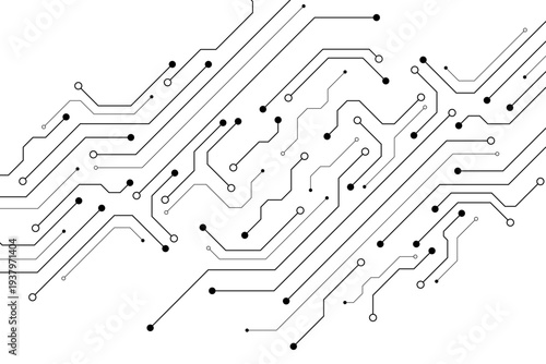 Abstract futuristic circuit board Illustration, Circuit board with various technology elements. Circuit board pattern for technology background. Vector illustration
