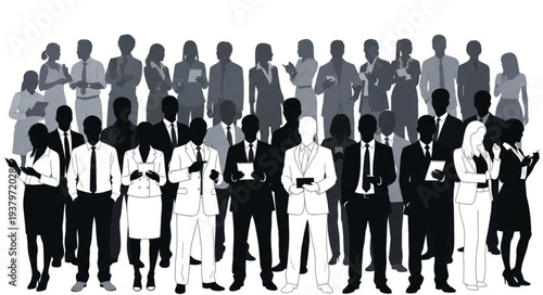 Diverse Business Professionals Standing Together.