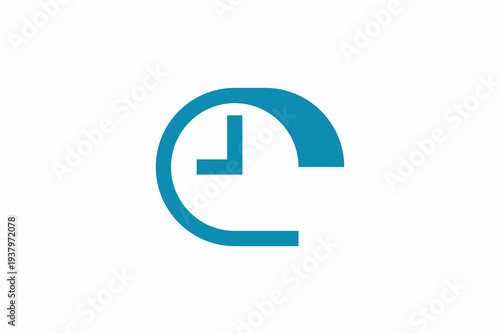 Letter C Clock or Time Logo 