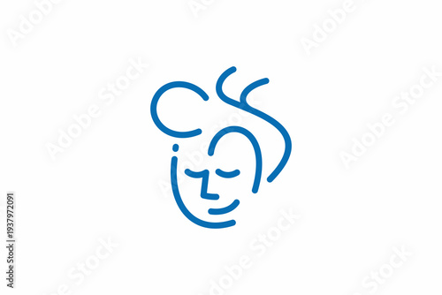 Letter Kids Face Logo 