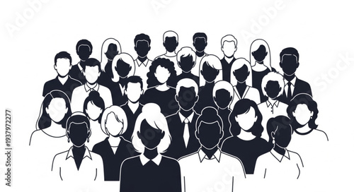 Diverse Group of People Illustration.