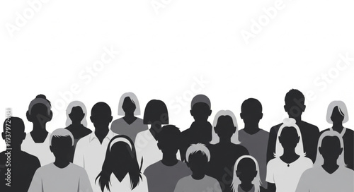 Diverse Group of People Standing Together.