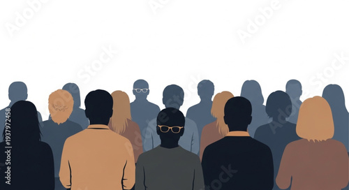 Diverse Group of People Standing Together.