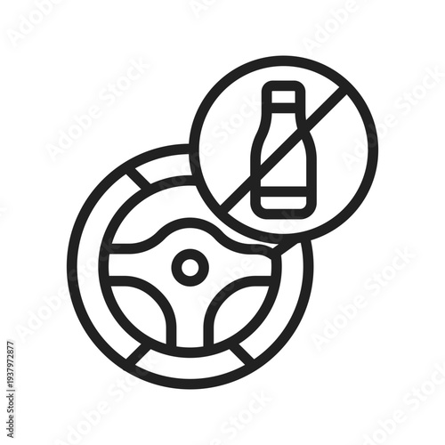Drunk Driving Ban Icon