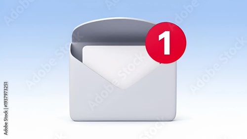 Email Notification Icon Animation Video.