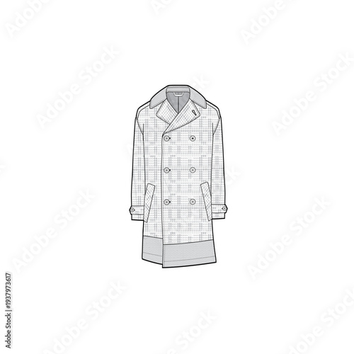 mens overcoat vector 