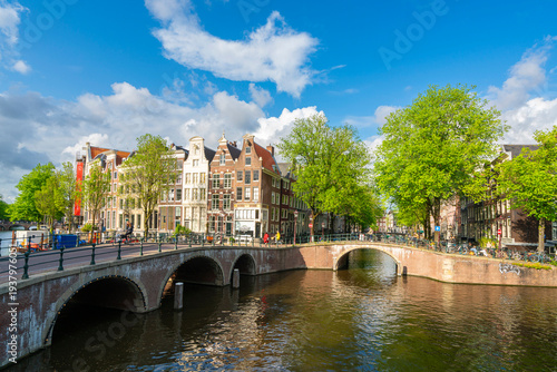 Bridges on Keizersgracht canal, Amsterdam, Netherlands