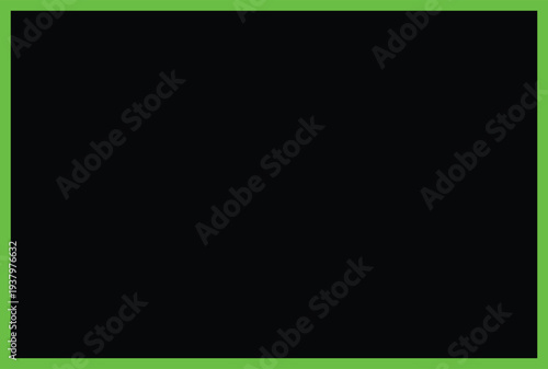 A green film strip frame transition with light and fire design on a black alpha screen for video animation