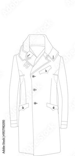 mens overcoat vector