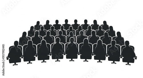 Group of Business People Silhouettes.