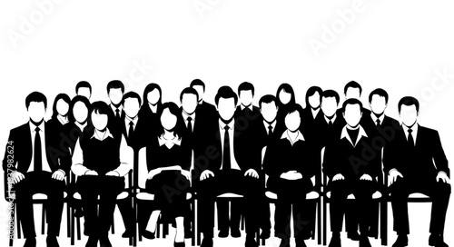 Group of Business People Sitting Together.