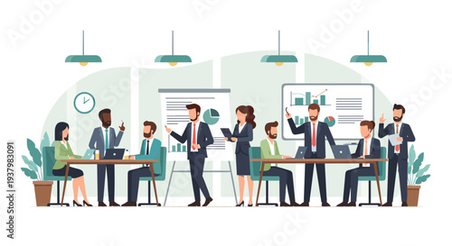 Business Professionals Working Together 1.