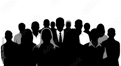 Group of Business People Silhouettes.