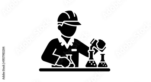 Laboratory Scientist Conducting Experiment.