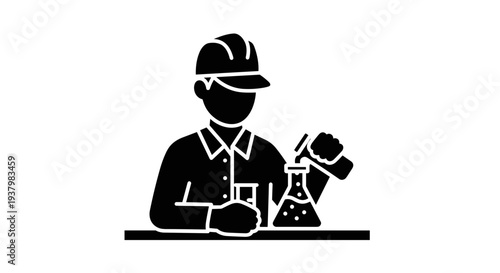 Scientist Conducting Laboratory Experiment 1.