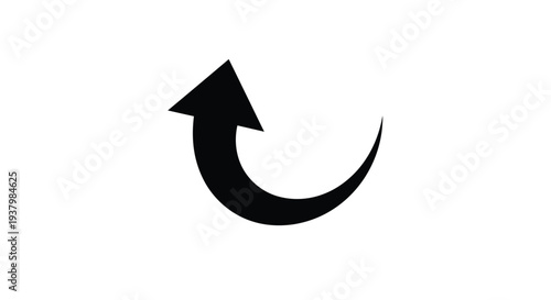 Black arrows arranged around a larger curved arrow on white background