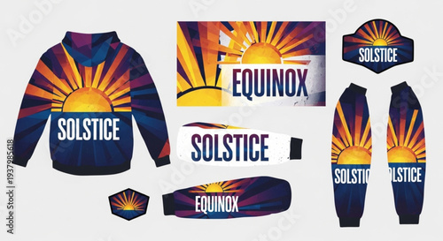 Solstice and Equinox Apparel Design - A Vibrant Celebration of Seasonal Change.