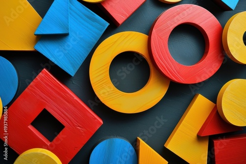 Interlocking Geometric Shapes Background Design