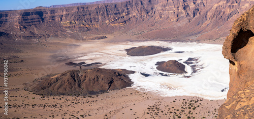 Bild auf Leinwand Trou au Natron in French, the hole of natron, or Doon Orei, in local Teda langua