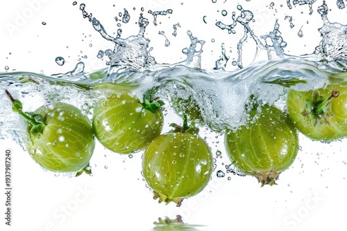 Fresh Gooseberry in a Splash of Water