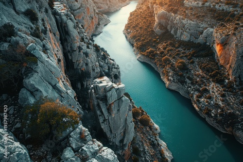 Drone Shot of Deep Gorges