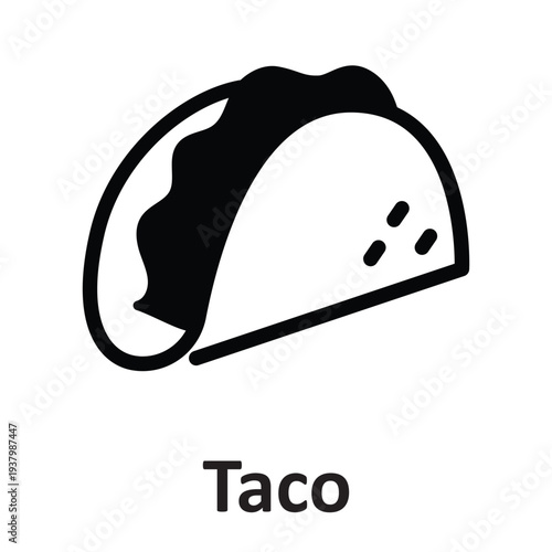 Taco  Vector Icon which can easily modify or edit