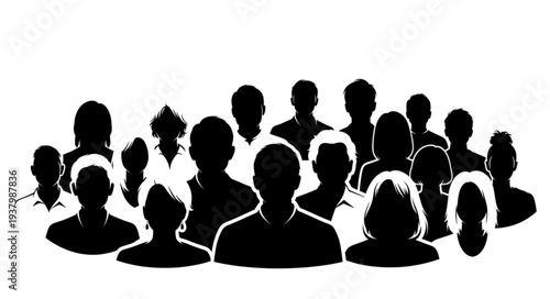 Group of People Silhouettes.