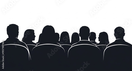 Group of People Silhouettes.