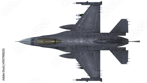 f 16 fighter jet isolated on transparent background