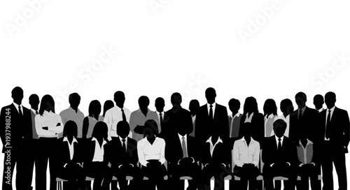 Group of Business Professionals Standing Together.