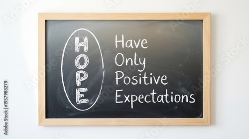 A chalkboard with a motivational message written in white chalk on a black background.
