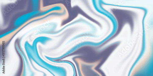 Swirling abstract fluid texture with turquoise and purple hues