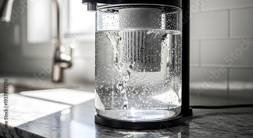 Modern Household Water Filtration System with Clear Flowing Water – Clean Drinking Water Technology Concept in 4K