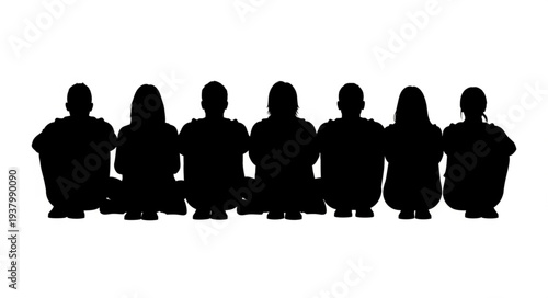 Group of People Sitting Together.