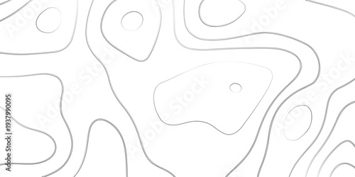 Black contour lines on white background abstract pattern