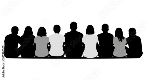 Group of People Sitting Together.