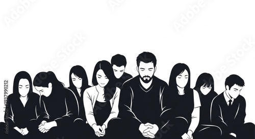 Group of People Sitting Together.