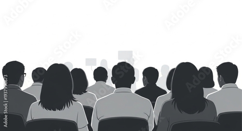 Group of People Sitting Audience.