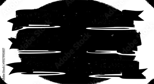 Ribbon banner grunge background with rough texture and sharp edges, abstract design element for graphic projects