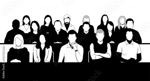 Group of People Standing Together.