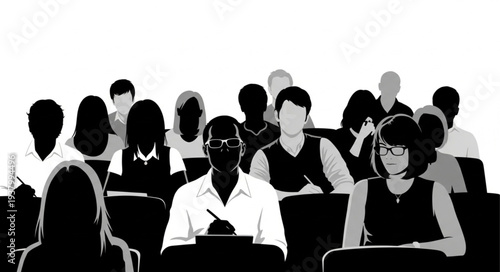 Group of People Working Together.