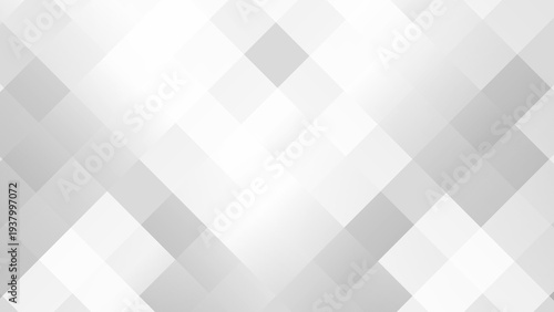 Abstract geometric background with a shimmering mosaic pattern of light gray and white diamond shapes creating a futuristic and elegant visual texture