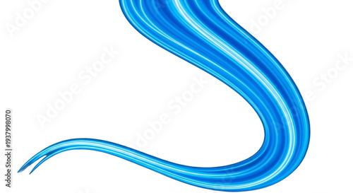 Blue light trail abstract background with transparent