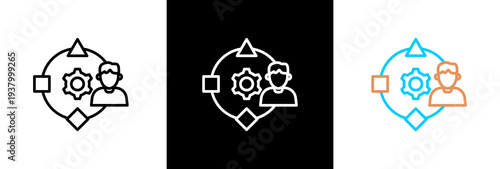 Adaptation on white and black background