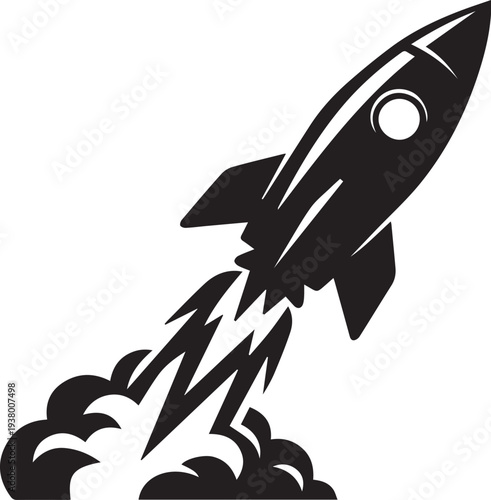 Rocket Launching with Smoke Trail