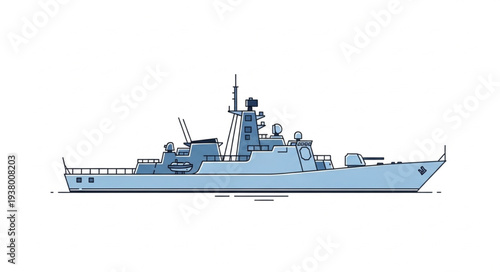 Military Naval Warship Vessel Boat.
